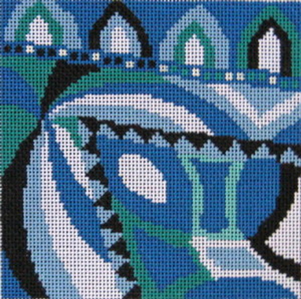 Unique New Zealand Designs 70373 Blue Retro 8 x 8 18 Mesh