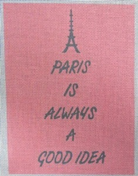 70609 Paris Is Always A Good Idea 8 x 10 13 Mesh Unique New Zealand Designs Needlepoint