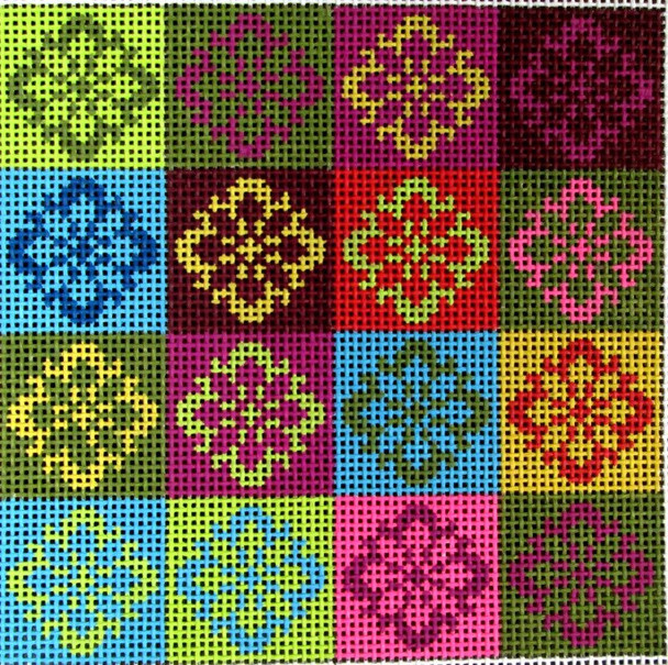 70613 Cabo Needlepoint Ethnic  6x6  13 Mesh Unique New Zealand Designs Needlepoint