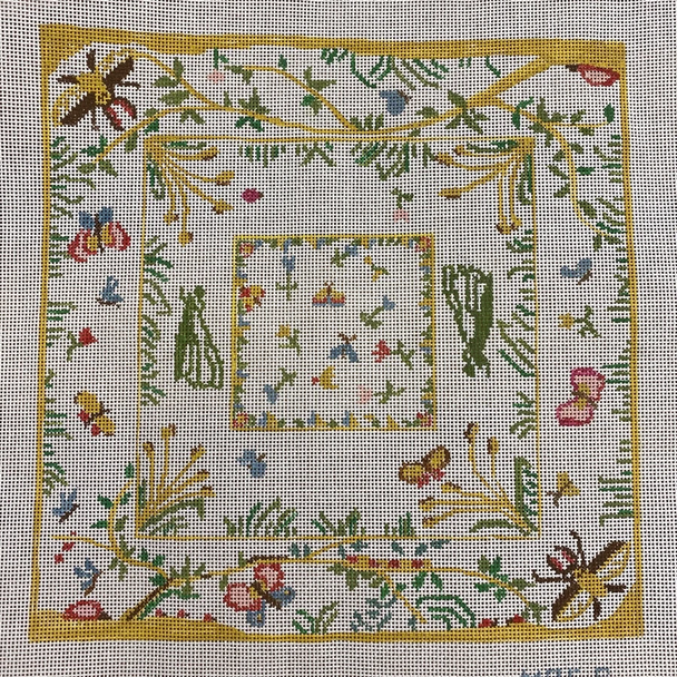 Mrs. Blandings (KCN) KCD4063 Blooms and Bees 12" square 13 Mesh