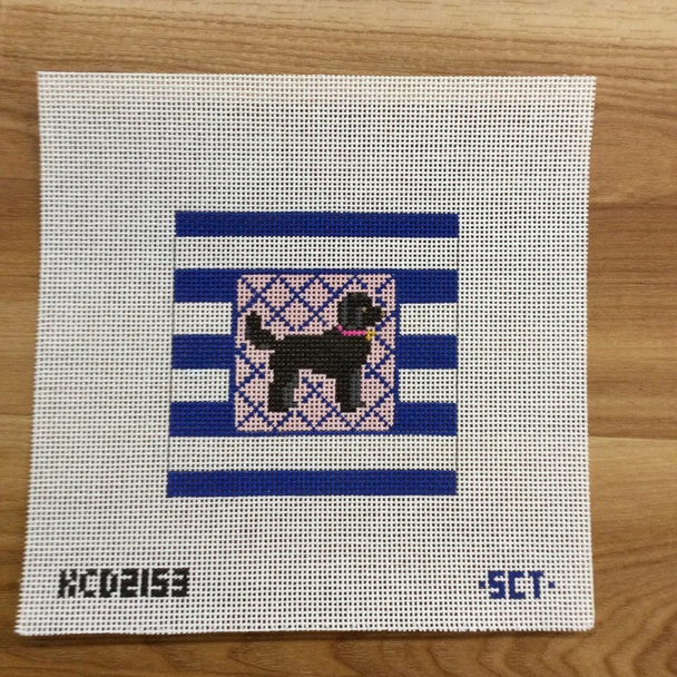 Black Doodle on Stripes 4 1/2" x 4 1/2" 13  Mesh SCT Designs (KCN) KCD2153