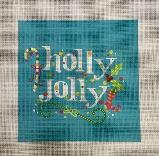 LS-CH04 Holly Jolly 7 x 7  18 Mesh  Lori Seibert