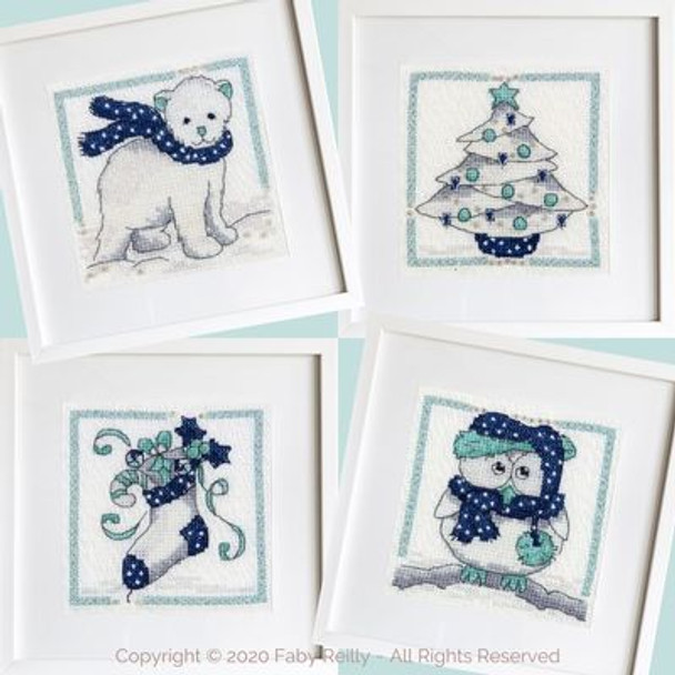 Navy & Mint Mini Frames (set of 4)  Faby Reilly Designs FRD-NAMMF4