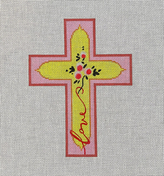 Religious + Faith IF269 Cross 5x6.5 18 Mesh Colors of Praise