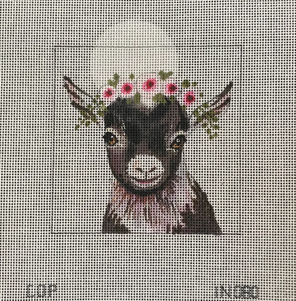 IN080 goat w floral crown 4x4 18 Mesh Colors of Praise 