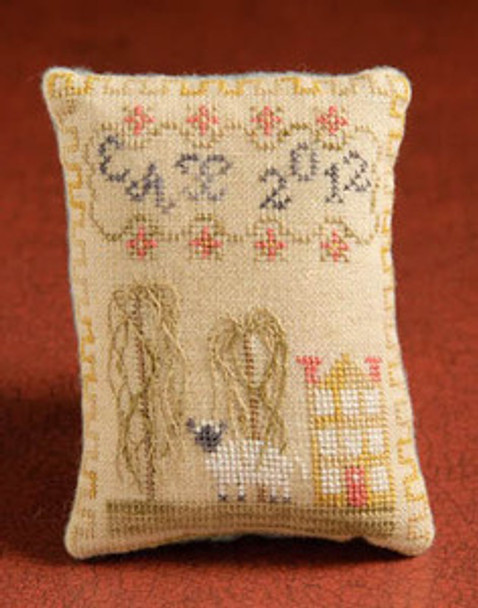 Yellow House Pincushion 60 x 80 Dames Of The Needle 12-1176 