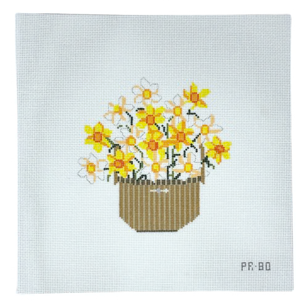 PR-80 DAFFODIL BASKET Approx. 5.5" x 5.5" 18  Mesh Pip And Roo