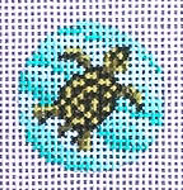 #5	Turtle  1-1/4" Round 18 Mesh  Needle Crossings