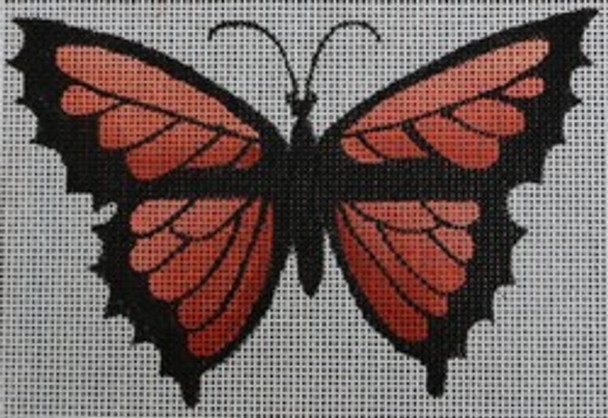 R49 Orange and Black Butterfly 7 x 5 13 Mesh Robbyn's Nest Designs