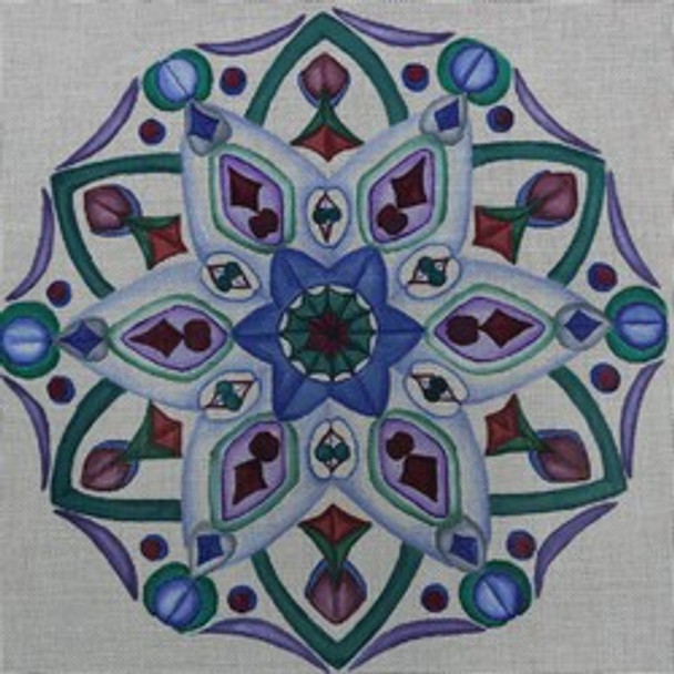 R141 Blue kaleidoscope 14 x 14  18 Mesh Robbyn's Nest Designs