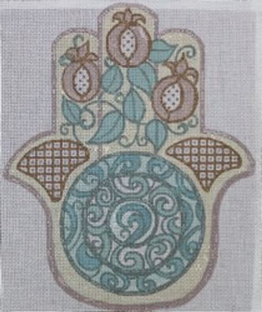 R1067 Hamsa Pom 7 x 8.5   18 Mesh Robbyn's Nest Designs