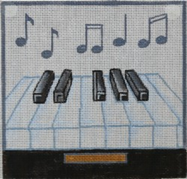 R800 Piano with Music Notes Square 6.25 x 6 18 Mesh Robbyn's Nest Designs