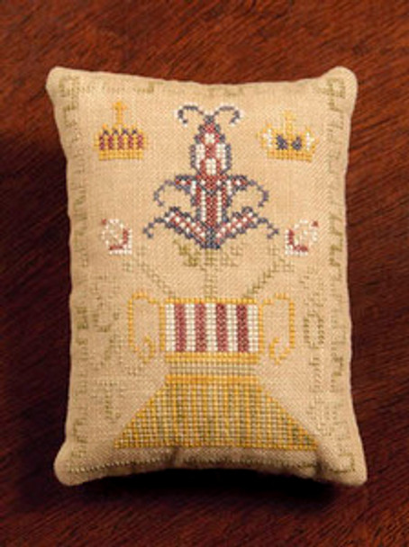 Crown And Flower Pin Cushion 58w x 76h Dames of the Needle 11-2672 