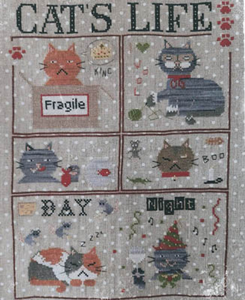 Cat's Life 153w x 204 by Fairy Wool In The Wood 20-1796