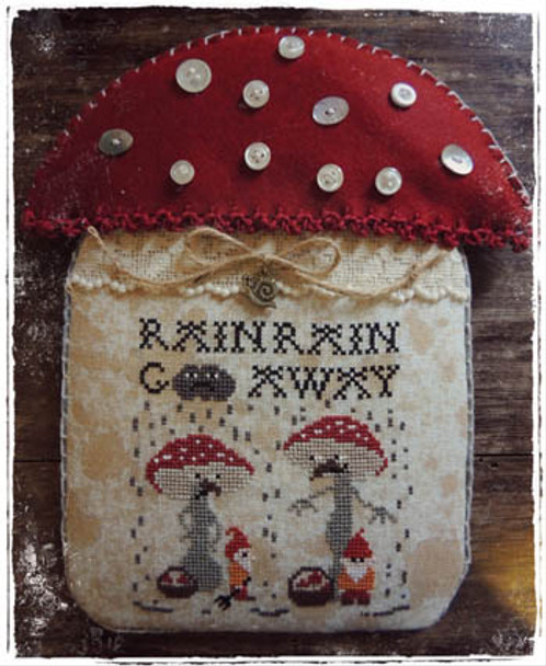 Rain Rain Go Away (snail charm included) 68 x 69 by Fairy Wool In The Wood 20-1814