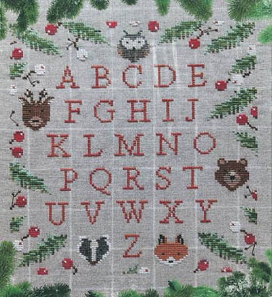 Woodland Sampler 120W x 128H by Fairy Wool In The Wood 20-1798