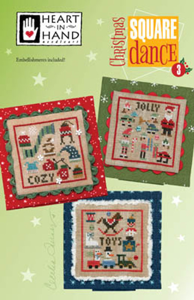 Christmas Square Dance 3 40W x 40H by Heart In Hand Needleart 20-2400 YT