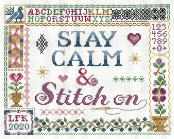 Stay Calm & Stitch On 156w x 127h by Imaginating 20-2755