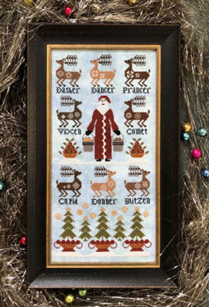 Eight Tiny Reindeer 119W x 244H by Kathy Barrick 20-3046 YT
