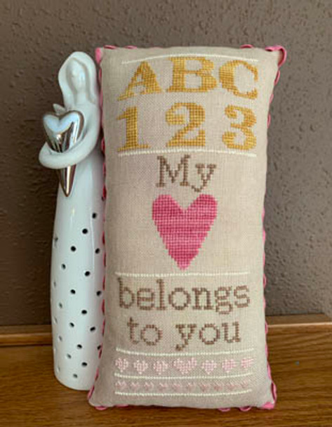 YT NBD176 My Heart Belongs To You 50w x 121h by Needle Bling Designs
