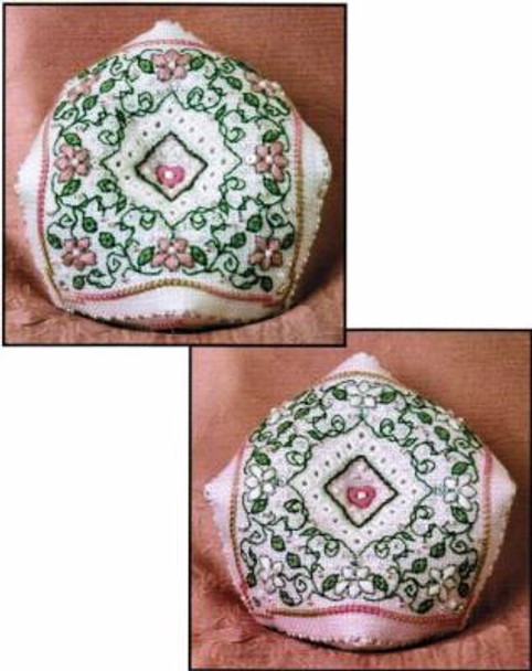Spring Blossoms Biscornue Pincushion (complete kit) 52w x 52h by Sweetheart Tree, The 21-1137