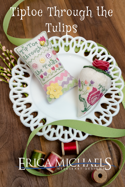 Tiptoe Through the Tulips Berry: 127 x 72 Pin Pillow: 53 x 65  Erica Michaels!