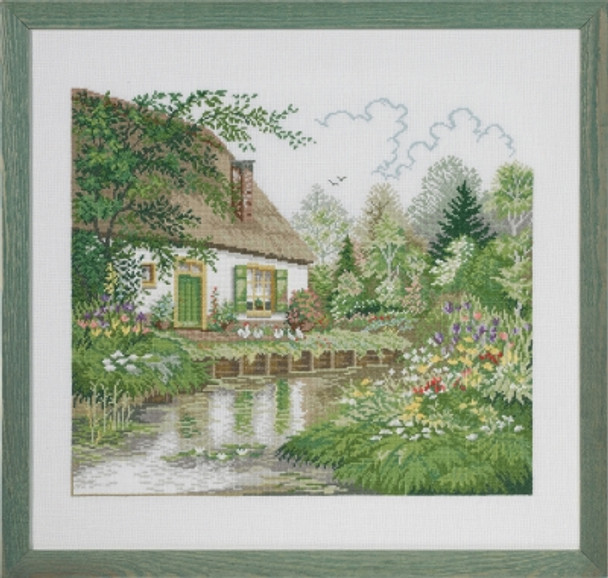 7774184 Eva Rosenstand Kit Cottage by a Stream