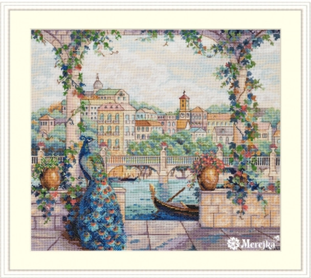 MK157 Palace Pier 12.5" X 14.1"; Ecru Aida; 16  Count Merejka Cross Stitch Kit