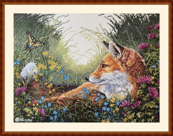 MK176 Day Dreaming 15" x 11.4"; Ecru Aida; 16Count Merejka Cross Stitch Kit