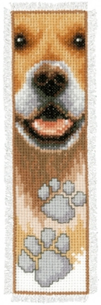 PNV143912 Dog - Bookmark 2.4" x 8"; Aida; 14ct   Vervaco Counted cross stitch kit