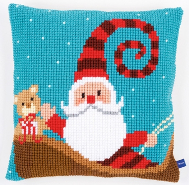 PNV155869 Happy Santa Cushion Vervaco 