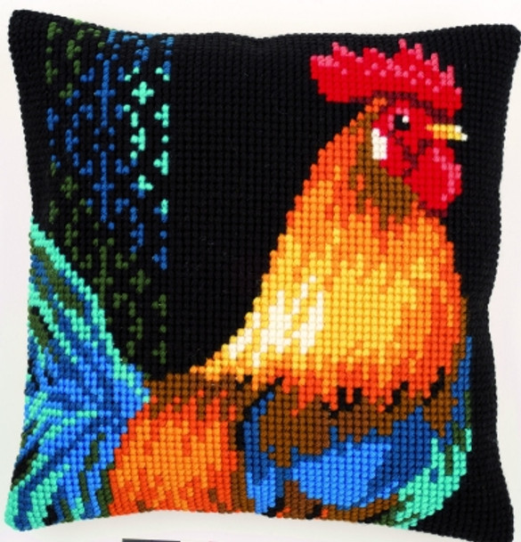 PNV156228 Rooster Cushion Vervaco 