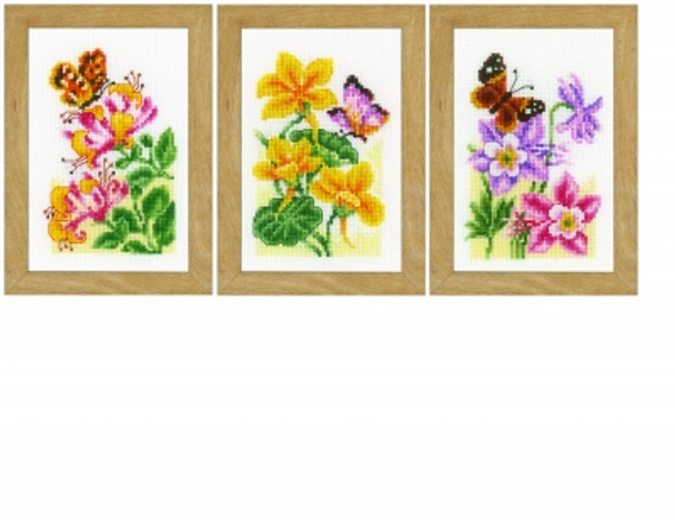PNV156498 Miniture Butterflies (Set of 3) Vervaco 