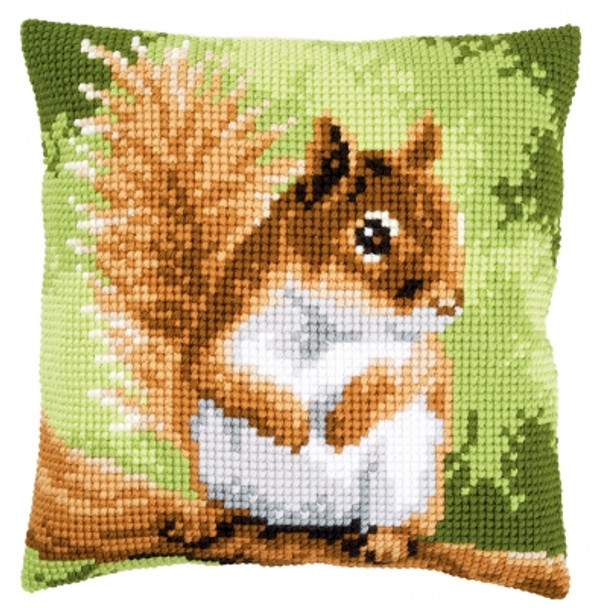 PNV157491 Vervaco Cross stitch kit Squirrel Cushion