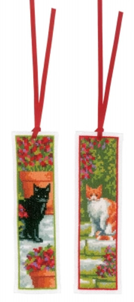 PNV183610 Vervaco Bookmark Cats (Set of 2)