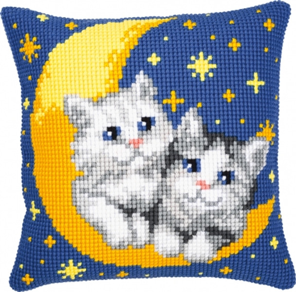 PNV8678 Vervaco Cats on the Moon - Cushion