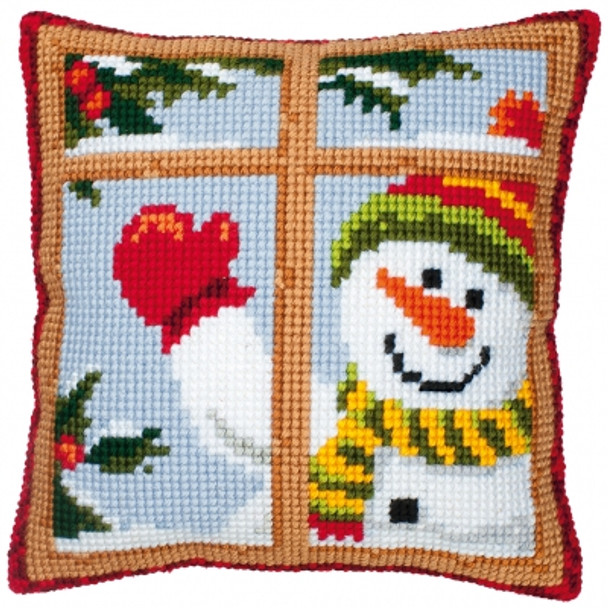 PNV8519 Vervaco Happy Snowman - Cushion