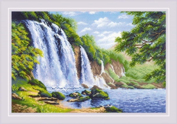 RL1908 Riolis Counted Cross Stitch Kit Noise of Waterfall