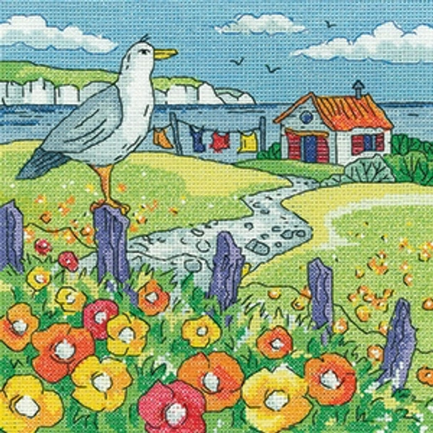 HCK1519A Heritage Crafts Kit Poppy Shore - By The Sea - Karen Carter