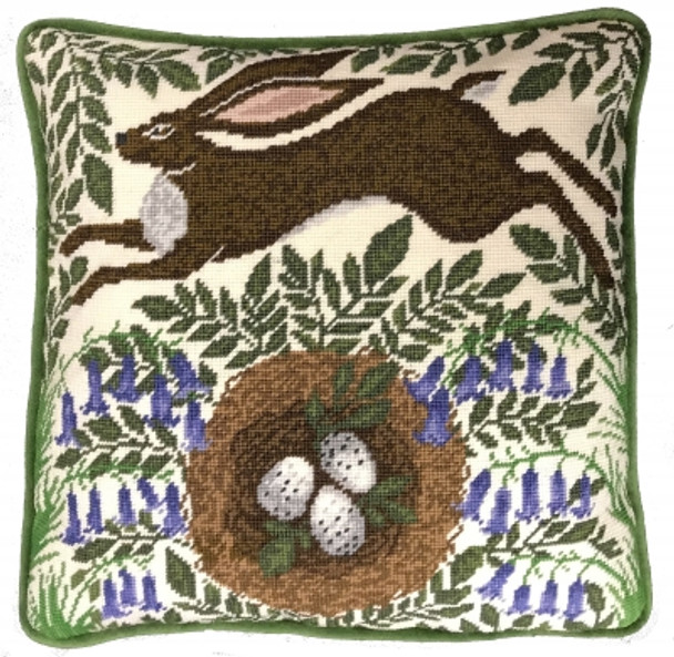 BTTAP1 Spring Hare Pillow - Caroline Rowe BOTHY THREADS Needlepoint KIT