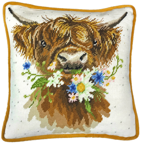 BTTHD42 Daisy Coo Tapestry -  Hannah Dale Tapestry Cushion BOTHY THREADS Needlepoint KIT