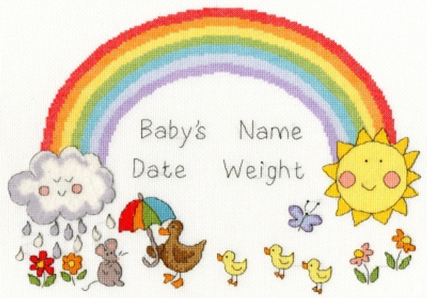 BTXNB7 Rainbow Baby -  June Armstrong - Samplers Collection BOTHY THREADS Counted Cross Stitch KIT