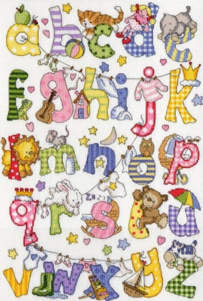 BTXKG1 My First Alphabet; BOTHY THREADS Counted Cross Stitch KIT