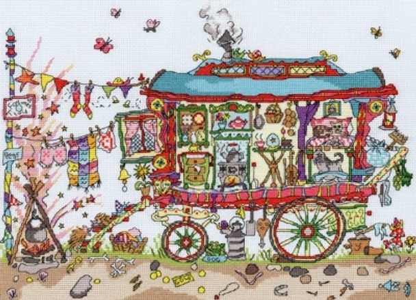 BTXCT13 Gypsy Wagon - Amanda Loverseed - Cut Thru‘BOTHY THREADS Counted Cross Stitch KIT