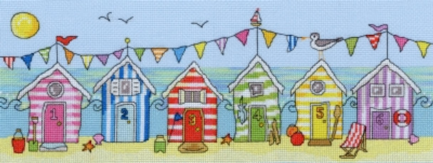 BTXJR19 Beach Hut Fun - Julia Rigby - Fun! Bothy Threads Counted Cross Stitch KIT