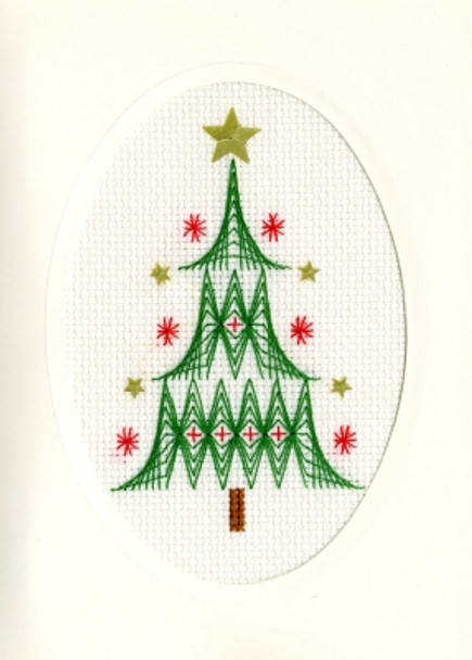 BTXMAS24 Christmas Tree - Christmas Cards  Bothy Threads Counted Cross Stitch KIT