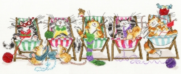 BTXMS4 Kitty Knit - Margaret Sherry Bothy Threads Counted Cross Stitch KIT