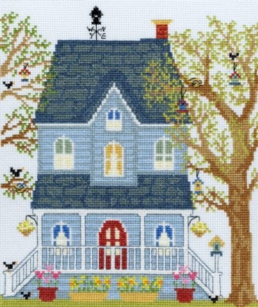 BTXSS1 Spring - Sally Swannell -New England Homes Bothy Threads Counted Cross Stitch KIT