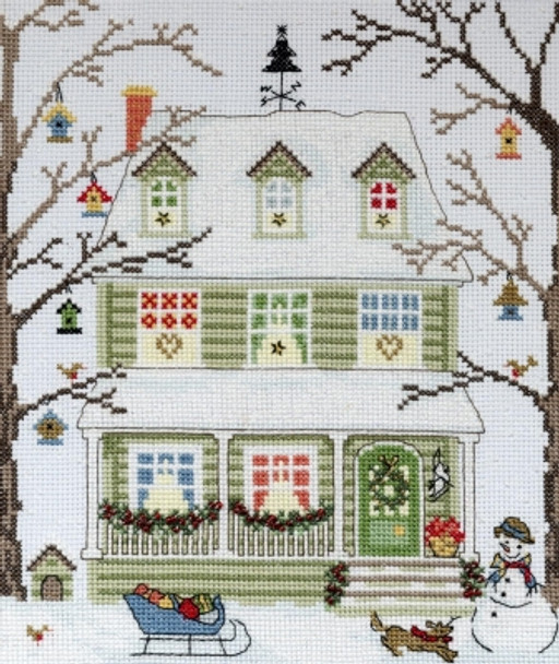 BTXSS4 Winter - Sally Swannell -New England Homes Bothy Threads Counted Cross Stitch KIT