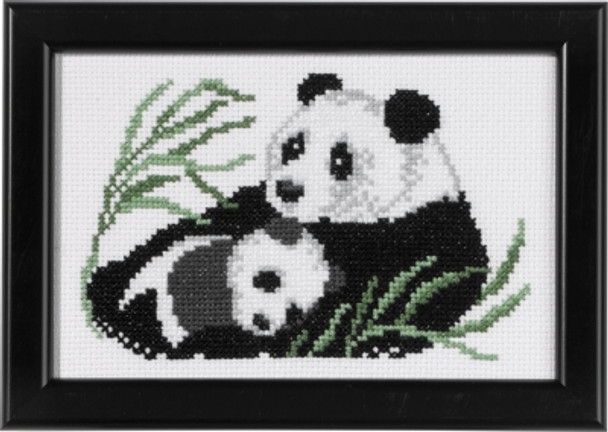 139415 Panda with Cub Cross Stitch Kit Permin